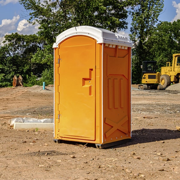 do you offer hand sanitizer dispensers inside the portable restrooms in Bakersville